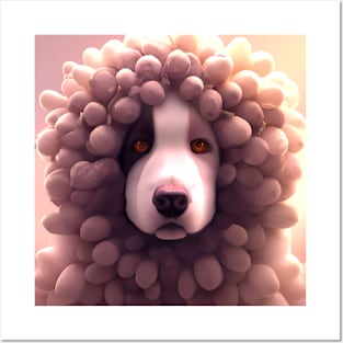 Crazy haired dog with beautiful face Posters and Art